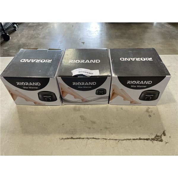 3 RIORAND WAX WARMERS WITH WAX BEADS