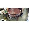Image 1 : VINTAGE ROSEWOOD TABLE BASE WITH REFINISHED TOP