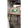 Image 1 : VINTAGE OAK AND TILE TOP TABLE, ORIGINAL FINSH