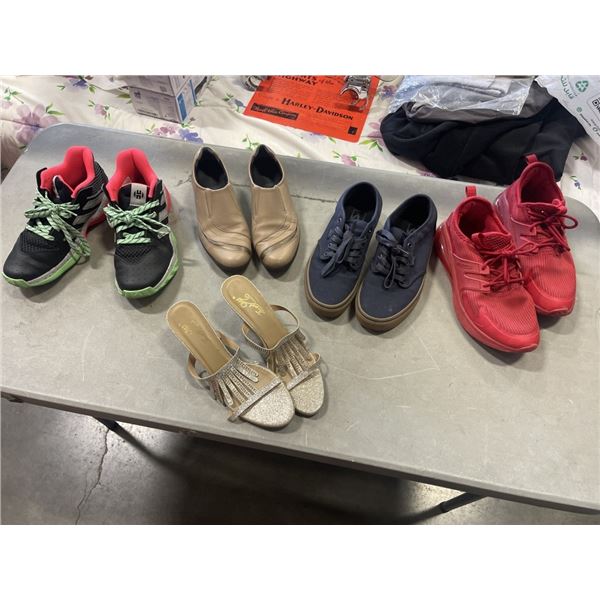 5 PAIRS OF SHOES VARIOUS SIZES