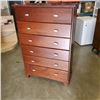 Image 1 : 6 DRAWER HIGHBOY DRESSER. SOLID WOOD