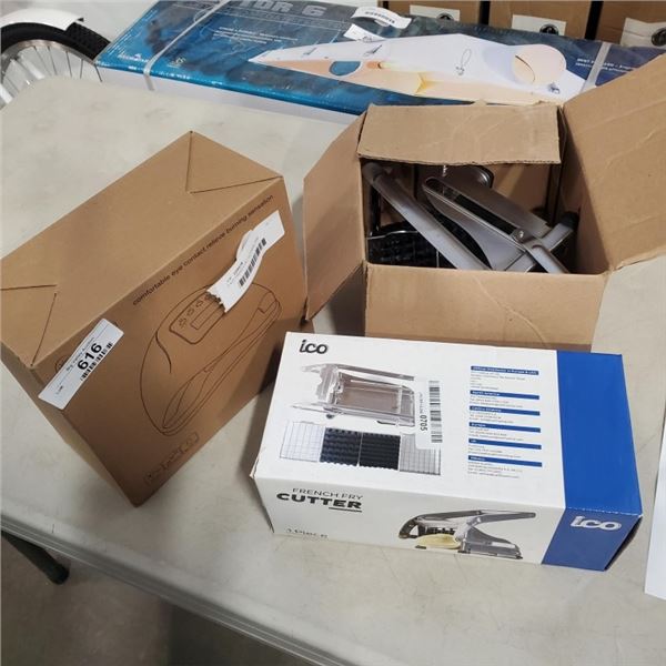 2 ICO FRENCH FRY CUTTERS, AND PROFESSIONAL LED NAIL DRYER LAMP