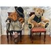 Image 1 : ANTIQUE PORCELAIN DOLL, HARRODS BEAR, AND 2 ANTIQUE MAHOGANY DOLL CHAIRS