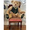 Image 3 : ANTIQUE PORCELAIN DOLL, HARRODS BEAR, AND 2 ANTIQUE MAHOGANY DOLL CHAIRS