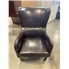 Image 1 : STUDDED LEATHER ACCENT CHAIR