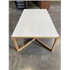 Image 3 : AS NEW MODERN WHITE TOP COFFEE TABLE