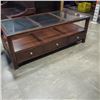 Image 3 : COFFEE TABLE WITH GLASS INSERT TOP