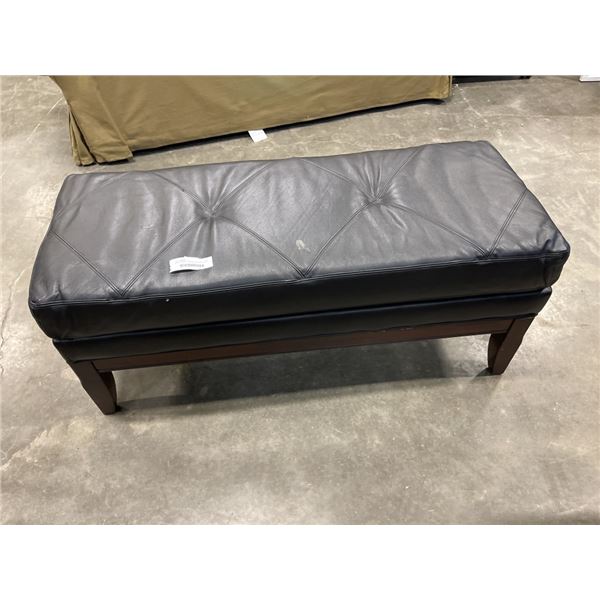 MODERN BLACK GENUINE LEATHER BENCH