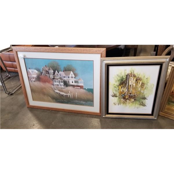 SIGNED PAINTING AND SIGNED WATERCOLOR