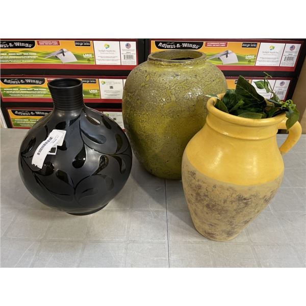 3 LARGE VASES