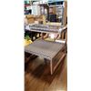 Image 1 : 2 AGIO OUTDOOR FOOTSTOOLS AND TWO TIER ENDTABLE