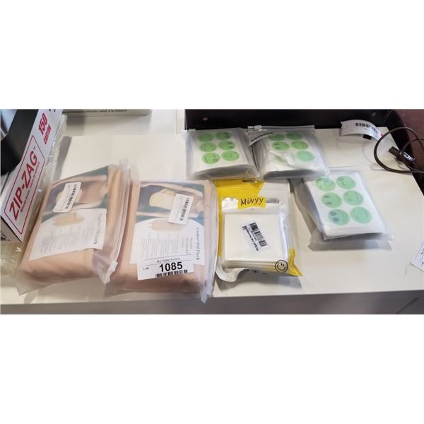 2 NEW CASTER OIL PACKS, 3 PACKS MOSQUITO REPELLER PATCHES 180 PC PER PACK AND 300 CLEAR WHITEBOARD P