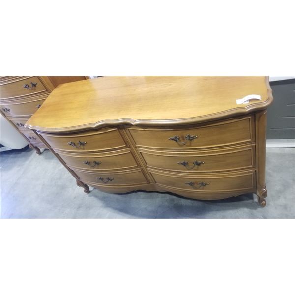 VINTAGE WALNUT 6 DRAWER DRESSER