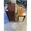 Image 2 : STORAGE CABINET WITH RATTAN BASKETS AND SMALL STORAGE BENCH