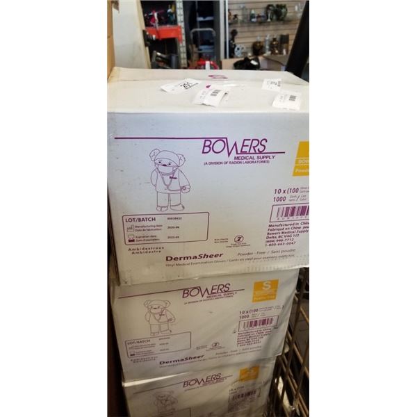 TWO CASES OF SIZE SMALL BOWERS POWDER FREE DISPOSABLE GLOVES