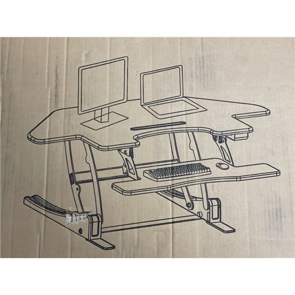 VIVO BLACK ELECTRIC DESK RISER