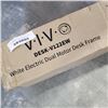 Image 2 : VIVO WHITE ELECTRIC DUAL MOTOR DESK FRAME