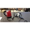 Image 1 : HP MINI DESKTOP COMPUTER, MORPHY RICHARDS ELECTRIC KETTLE AND LIGHT BULB CORD