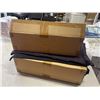 Image 2 : 3 NEW LACQUERED SLIDE TOP WINE BOXES, PERFECT FOR GIFTS, JEWELLERY ETC, INCLUDE CLOTH BAG