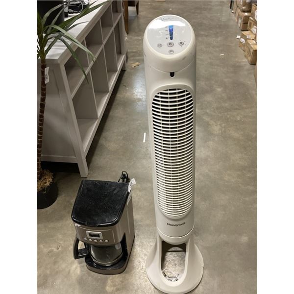 HONEYWELL TOWER FANE AND COFFEE MAKER BOTH WORKING