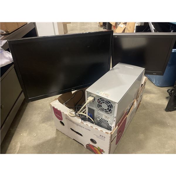 DELL COMPUTER WITH WINDOWS 7, 6GB RAM 600GB HD, 2 MONITORS, KEYBOARD AND MOUSE, TESTED WORKING