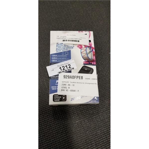ENERGIZER FAST CHARGING POWER BANK, 20,000MAH