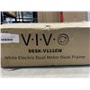 Image 2 : VIVO WHITE ELECTRIC DUAL MOTOR DESK FRAME