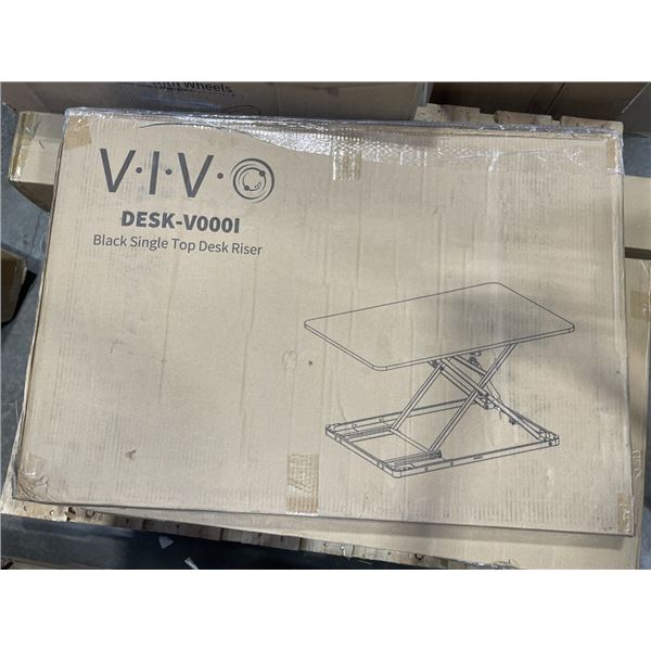 BLACK SINGLE TOP DESK RISER