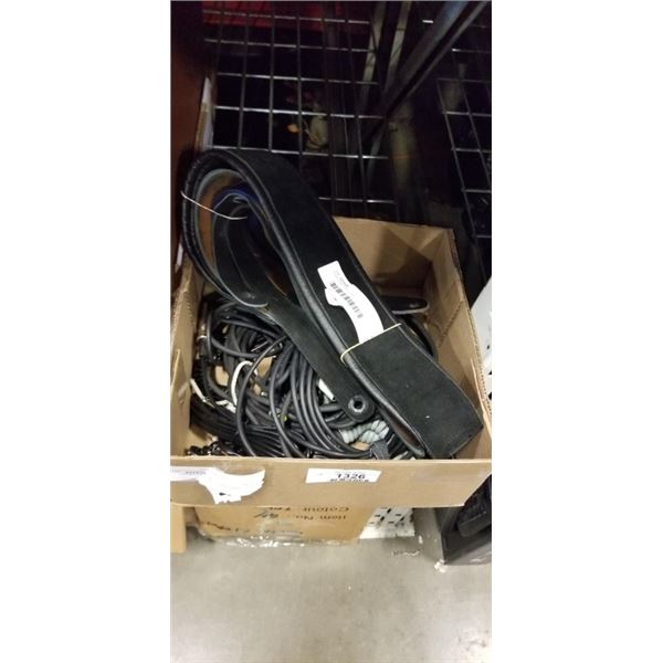 3 LEATHER 1 REGULAR GUITAR STRAPS WITH 10 XLR AND 1/4" CABLES