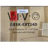 Image 2 : VIVO CLAMP ON DESK EXTENSION WITH STORAGE, 24X14 INCH AND UNDER DESK LARGE DRAWER