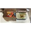 Image 1 : VINTAGE DINKY CARS AND TRUCKS, ROYAL TIN AND GLASS TRAY
