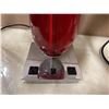 Image 3 : 2 RED GLASS TABLE LAMPS WITH POWER OUTLETS