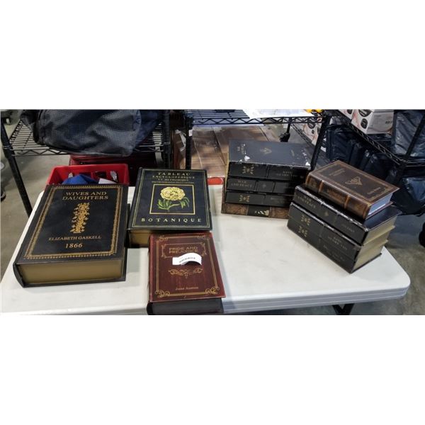 LOT OF HIDDEN COMPARTMENT DECORATIVE BOOKS