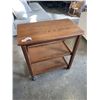 Image 1 : ROLLING 3 TIER WOODEN CART
