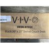 Image 2 : VIVO BLACK 20X15 INCH SWIVEL COUCH DESK