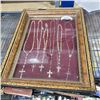 Image 1 : ANTIQUE SHADOW BOX FRAMED CRUCIFIXES