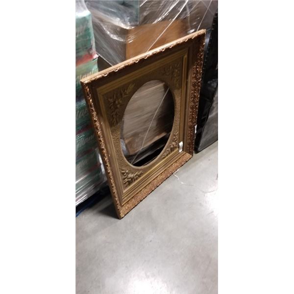 SPECTACULAR VICTORIAN 29X36 GILDED PICTURE FRAME