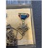 Image 2 : CLEAR WHITE OWL CIGAR BOX WITH VARIOUS ESTATE CHAINS AND JEWELRY