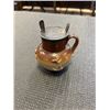 Image 1 : DOULTON-LAMBETH MUSTARD POT WITH FITTED LID AND SPOON