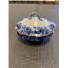 Image 1 : COBALT AND GOLD DECORATED "ORMONDE" PATTERN, 2-1/2" X 5" TUREEN BY ALFRED MEAKIN