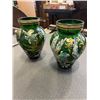 Image 2 : PAIR OF CZECHKOSLOVAKIAN HIGHLY ENAMLED SIGNED VASES (ORIGINAL LABELS)
