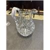 Image 3 : CRYSTAL WINE GLASSES, DECANTER, AND 2 SERVING DISHES