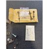 Image 2 : LOT OF ANTIQUE CLOCK PARTS, HANDS, NUMBERS ETC.