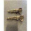 Image 2 : TWO ANTIQUE METAL DECORATIVE CLOCK OR LAMP FIGURES