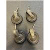 Image 1 : FOUR 3" ANTIQUE TEA TROLLEY WHEELS