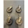 Image 3 : FOUR 3" ANTIQUE TEA TROLLEY WHEELS