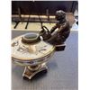 Image 2 : UNMARKED HAND PAINTED URN WITH FIGURE