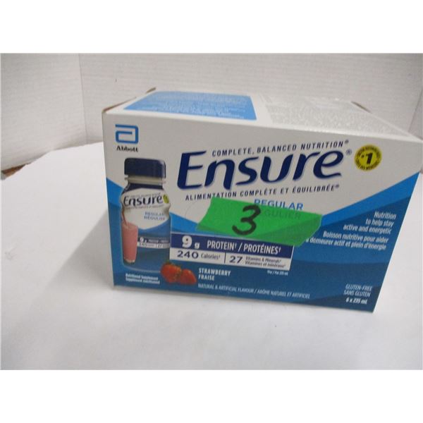 NEW:  ENSURE REGULAR STRAWBERRY (6 X 235 ML) - BOX