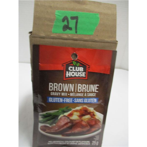 FREIGHT DAMAGE (AS IS):  CLUB HOUSE GRAVY SAUCE (18 PACKAGES)