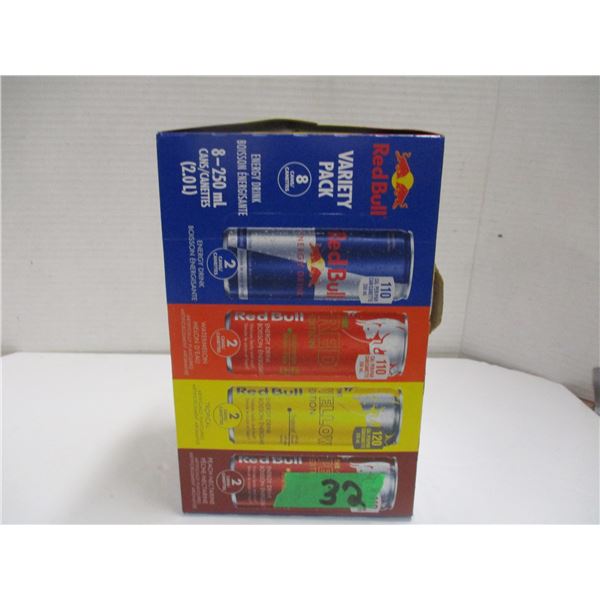 FREIGHT DAMAGE (AS IS):  VARIETY PACK RED BULL DRINKS (8 - 250 ML) - BOX